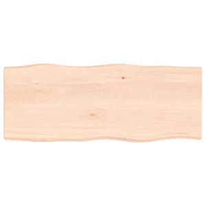 Bonnevie - Tischplatte,Schreibtischplatte 100x40x2 cm Massivholz Eiche Unbehandelt Baumkante vidaXL