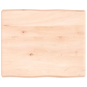 Bonnevie - Tischplatte,Schreibtischplatte 60x50x6 cm Massivholz Eiche Unbehandelt Baumkante vidaXL