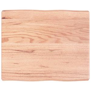 Bonnevie - Tischplatte,Schreibtischplatte 60x50x6 cm Massivholz Eiche Behandelt Baumkante vidaXL