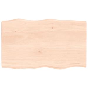 Bonnevie - Tischplatte,Schreibtischplatte 100x60x2 cm Massivholz Eiche Unbehandelt Baumkante vidaXL