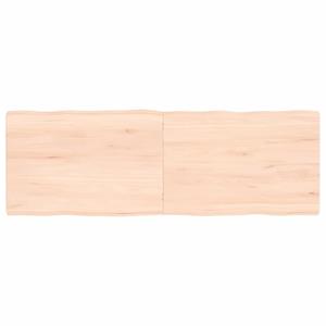 Bonnevie - Tischplatte,Schreibtischplatte 120x40x4 cm Massivholz Eiche Unbehandelt Baumkante vidaXL