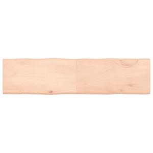 Bonnevie - Tischplatte,Schreibtischplatte 160x40x4 cm Massivholz Eiche Unbehandelt Baumkante vidaXL