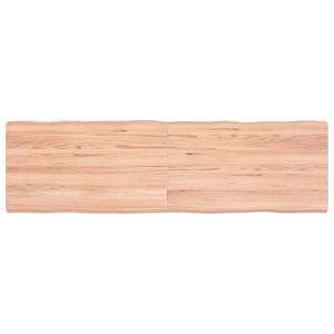 Bonnevie - Tischplatte,Schreibtischplatte 140x40x4 cm Massivholz Eiche Behandelt Baumkante vidaXL