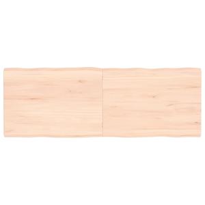 Bonnevie - Tischplatte,Schreibtischplatte 140x50x4 cm Massivholz Eiche Unbehandelt Baumkante vidaXL