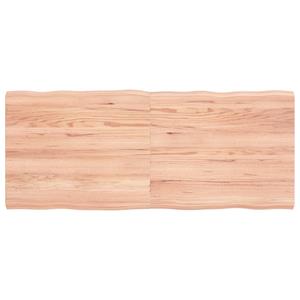 Bonnevie - Tischplatte,Schreibtischplatte 120x50x4 cm Massivholz Eiche Behandelt Baumkante vidaXL