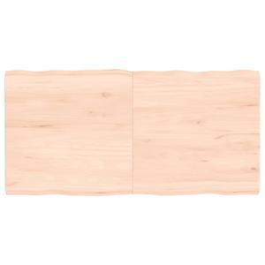 Bonnevie - Tischplatte,Schreibtischplatte 120x60x4 cm Massivholz Eiche Unbehandelt Baumkante vidaXL