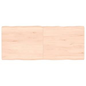 Bonnevie - Tischplatte,Schreibtischplatte 120x50x6 cm Massivholz Eiche Unbehandelt Baumkante vidaXL