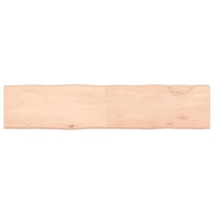 Bonnevie - Tischplatte,Schreibtischplatte 180x40x4 cm Massivholz Eiche Unbehandelt Baumkante vidaXL