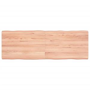 Bonnevie - Tischplatte,Schreibtischplatte 120x40x6 cm Massivholz Eiche Behandelt Baumkante vidaXL
