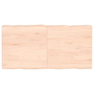 VidaXL Tafelblad natuurlijke rand 120x60x6 cm massief eikenhout