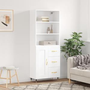 vidaXL Kleiderschrank Highboard Weiß 69,5x34x180 cm Holzwerkstoff