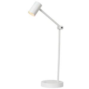 Lucide Tipik - oplaadbare tafellamp - 28,9 x 15 x 64 cm - 3 stap dimmer - 3W LED incl. - wit