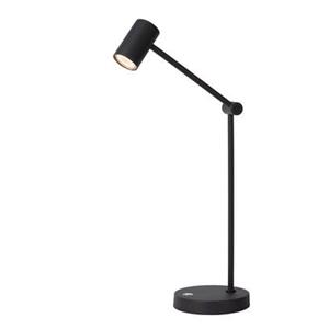 Lucide Tipik - oplaadbare tafellamp - 28,9 x 15 x 64 cm - 3 stap dimmer - 3W LED incl. - zwart