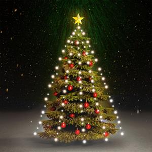 VIDAXL Weihnachtsbaum-lichternetz Mit 180 Leds Kaltweiß 180 Cm