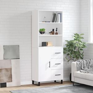 vidaXL Kleiderschrank Highboard Weiß 69,5x34x180 cm Holzwerkstoff