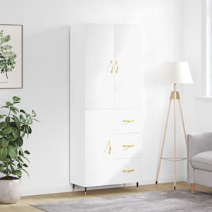 vidaXL Kleiderschrank Highboard Weiß 69,5x34x180 cm Holzwerkstoff