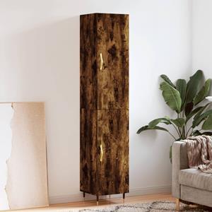 VidaXL Hoge kast 34,5x34x180 cm bewerkt hout gerookt eikenkleurig