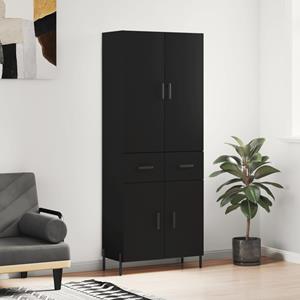 vidaXL Sideboard Highboard Schwarz 69,5x34x180 cm Holzwerkstoff (1 St)