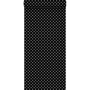 Esta Home ESTAhome behang stippen zwart en wit - 138501 - 53 cm x 10,05 m