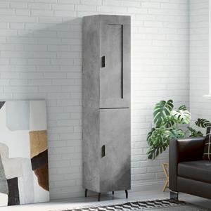 VidaXL Hoge kast 34,5x34x180 cm bewerkt hout betongrijs