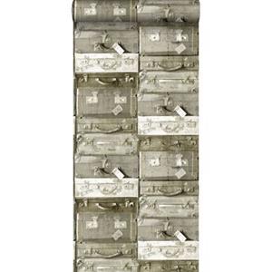 Esta Home ESTAhome behang vintage koffers lichtbruin - 138213 - 53 cm x 10,05 m