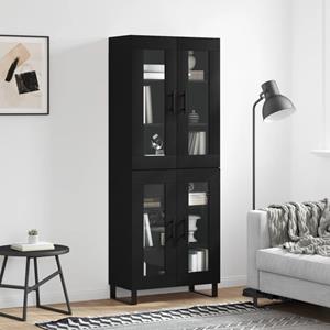 vidaXL Kleiderschrank Regal Highboard Schrank Hochschrank Schwarz 69,5x34x180 cm Holzwerksto