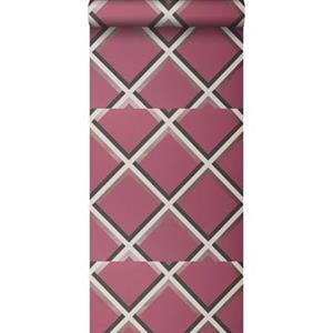 Origin - luxury wallcoverings Origin Wallcoverings behang geometrische vormen aubergine paars - 3071