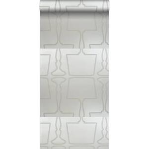 Origin - luxury wallcoverings Origin Wallcoverings behang lampen zilver - 307150 - 52 cm x 10,05 m