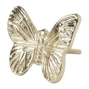 Xenos Deurknop vlinder - goud - 5x5 cm