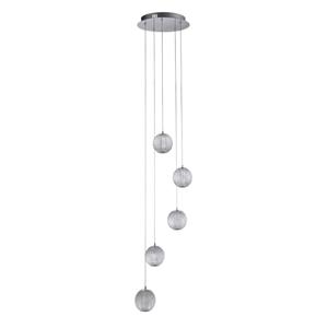 Searchlight 5-lichts hanglamp Allure chroom rond 51481-5CC