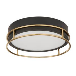 Searchlight Design plafondlamp Pheonix Ø 30cm zwart met goud 62012-2PB