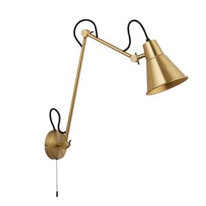 Searchlight Uitklapbare wandlamp Swing Arm goud 7403PB