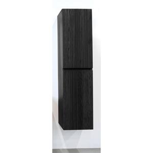 Adema Holz Hoge Kast - 160cm - 2 deuren - greeploos - zwartbruin SW773966