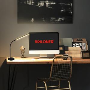Briloner LED-Tischleuchte Pivaz, Touchdimmer, schwarz