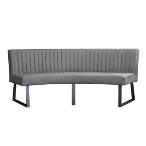 HomingXL Eetkamerbank - Oval - geschikt voor ovale tafel 200 cm - stof Element cementgrijs 23