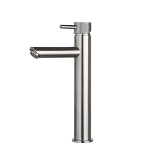 Sanilux Wastafelmengkraan Opbouw  Ibex Hoog Rond Met Geribbeld Knop Gunmetal