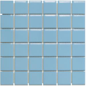 The Mosaic Factory Tegelsample:  Barcelona vierkante mozaïek tegels 31x31 blauw
