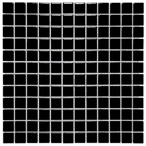 The Mosaic Factory Tegelsample:  Barcelona vierkante mozaïek tegels 30x30 zwart