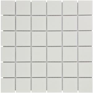 The Mosaic Factory Tegelsample:  Barcelona vierkante mozaïek tegels 31x31 wit mat