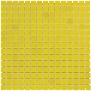 The Mosaic Factory Tegelsample:  Amsterdam vierkante glasmozaïek tegels 32x32 geel
