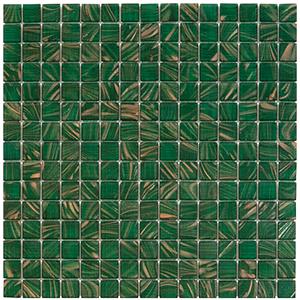 The Mosaic Factory Tegelsample:  Amsterdam vierkante glasmozaïek tegels 32x32 medium groen