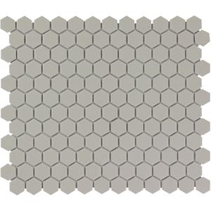 The Mosaic Factory Tegelsample:  London kleine hexagon mozaïek tegels 26x30 grijs