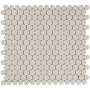 The Mosaic Factory Tegelsample:  London ronde mozaïek tegels 32x29 wit