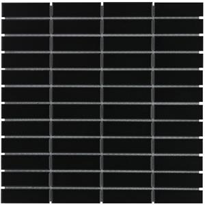 The Mosaic Factory Tegelsample:  Paris mozaïek tegels 30x30 rechthoek zwart mat