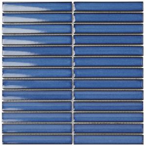 The Mosaic Factory Tegelsample:  Sevilla smalle vinger 2cm mozaïek tegels 30x30 jeans blauw