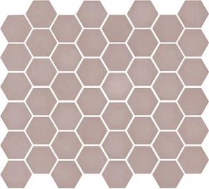 The Mosaic Factory Tegelsample:  Valencia hexagon glasmozaïek tegels 28x33 mat roze