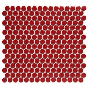 The Mosaic Factory Tegelsample:  Venice ronde mozaïek tegels 32x29 rood