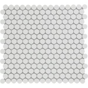 The Mosaic Factory Tegelsample:  Venice ronde mozaïek tegels 32x29 wit mat