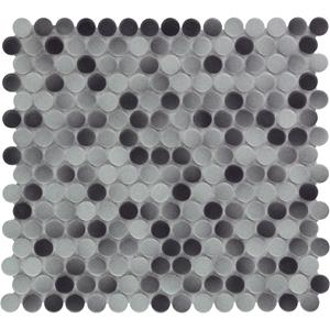 The Mosaic Factory Tegelsample:  Venice ronde mozaïek tegels 32x29 grijs mix