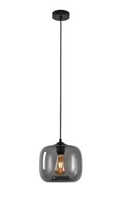 Artdelight Hanglamp Preston grijs glas Ø 24cm HL PRESTON-24 GR
